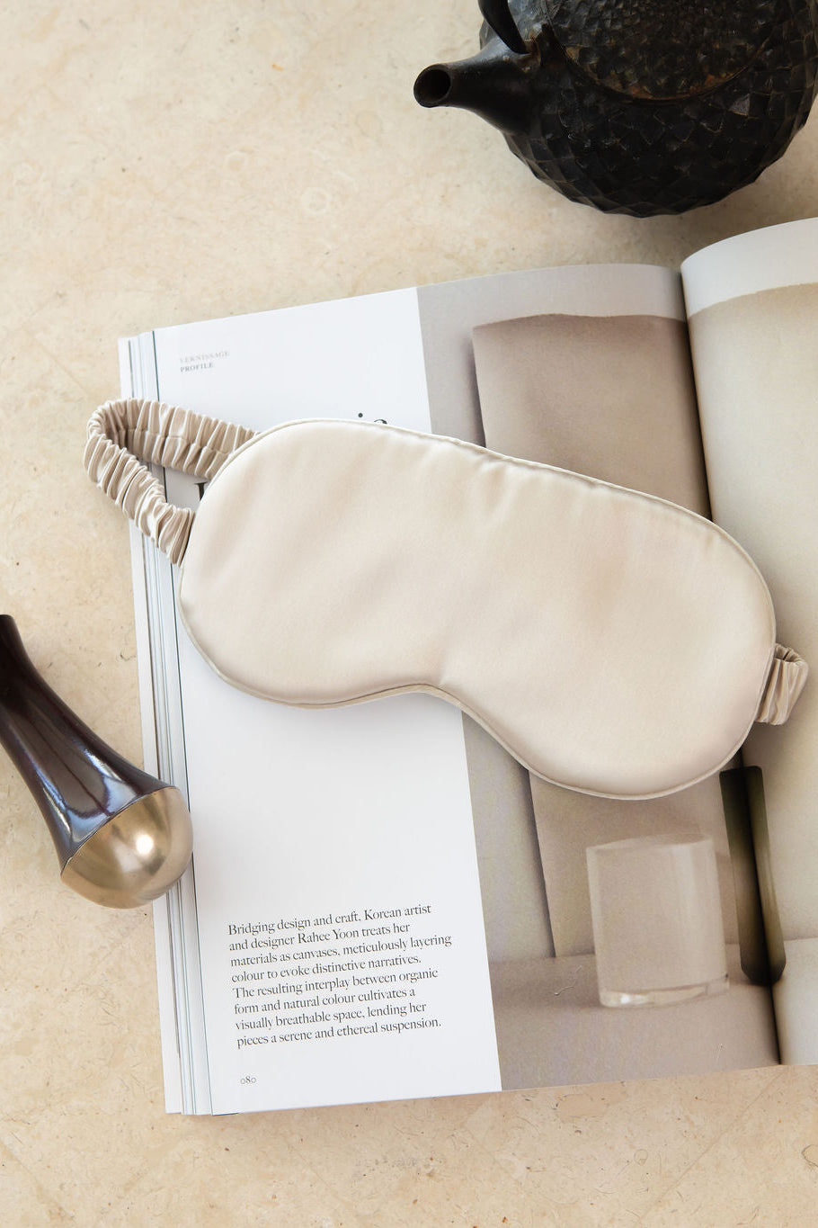 Silk Sleep Mask (Beige) - Block Light & Improve Sleep Quality