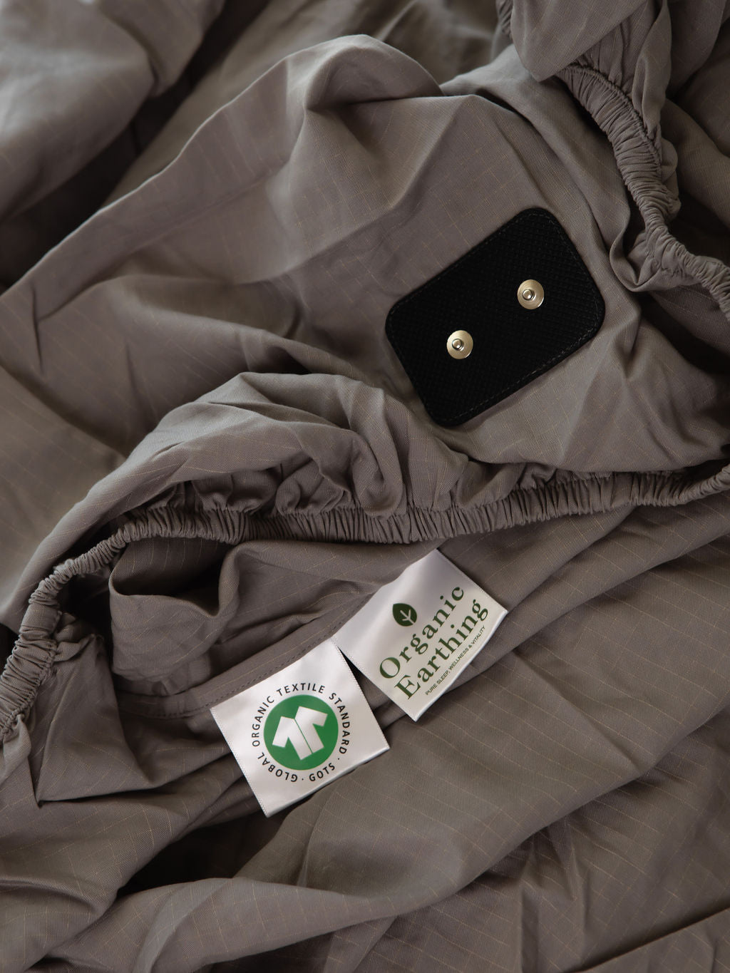 Certified Organic Bamboo Fitted Grounding Sheet in Grey