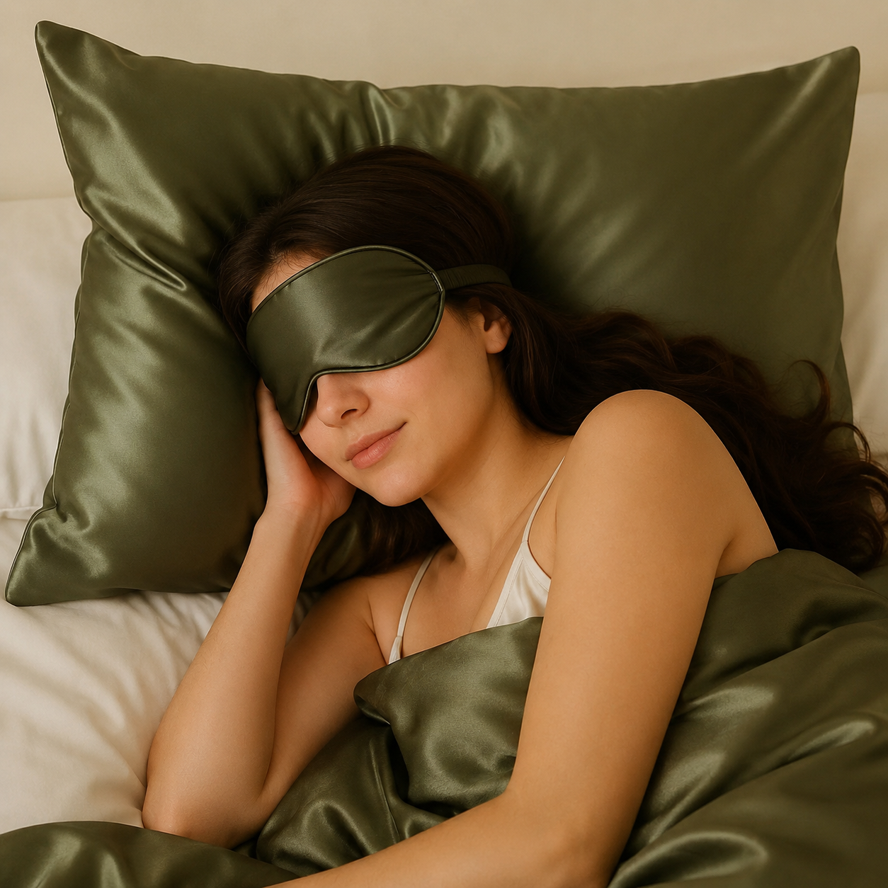 Organic Silk Pillowcase Duo + Eye Mask Bundle | 2 Silk Pillowcases & Silk Eye Mask grounding product for sleep, stress relief and recovery | Organic Earthing