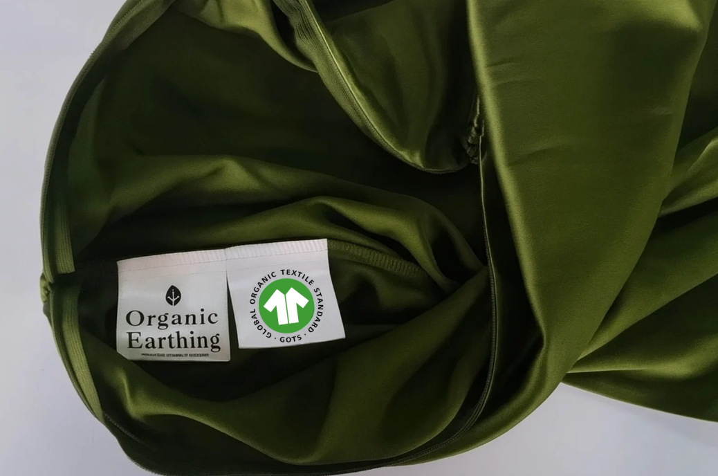 Certified Organic 22MM Mulberry Silk Pillowcase in Olive Green