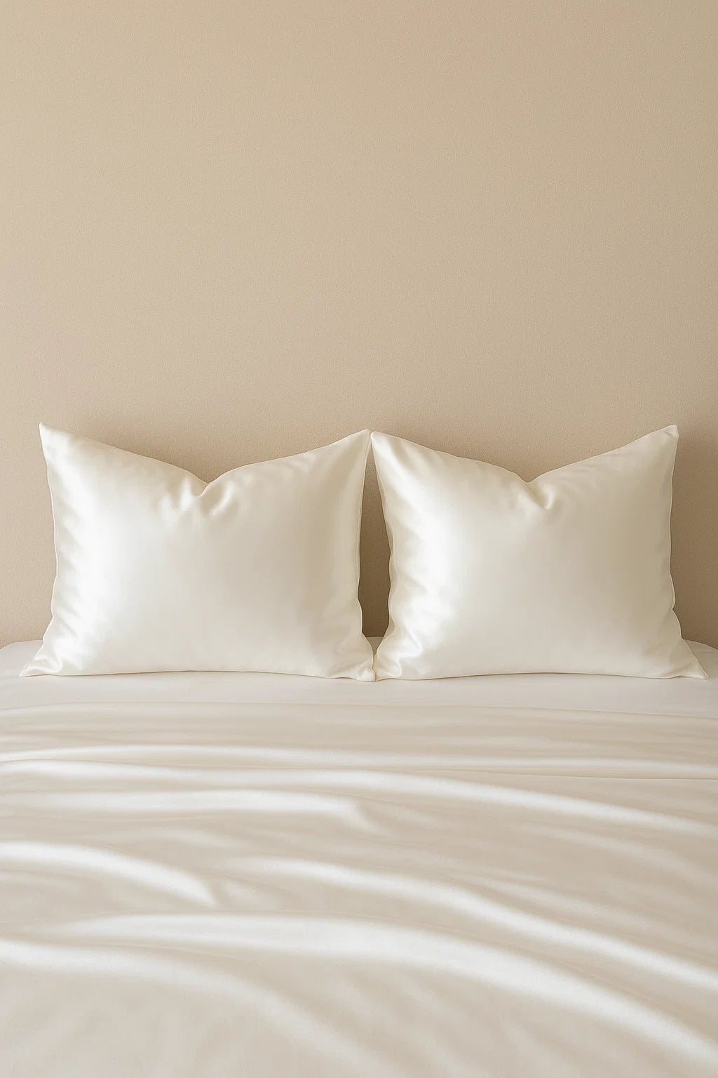 Certified Organic 22MM Mulberry Silk Pillowcase in Natural White