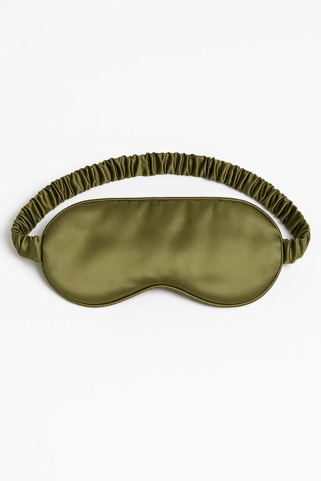 Certified Organic 22MM Mulberry Silk Eye Mask in Olive