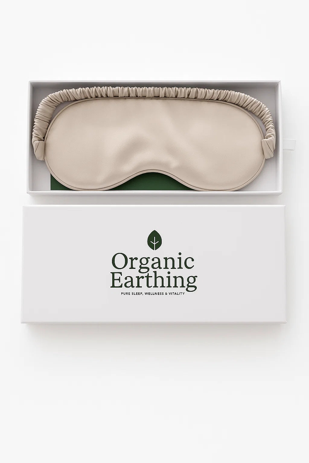 Certified Organic 22MM Mulberry Silk Eye Mask in Beige