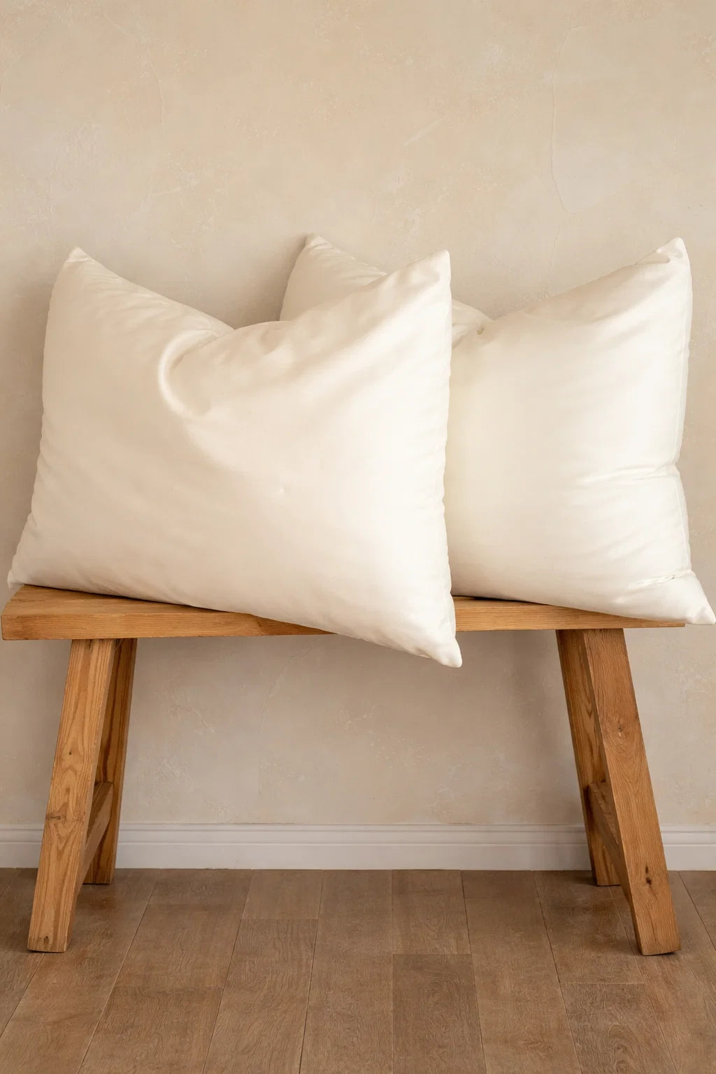 Certified Organic 22MM Mulberry Silk Pillowcase in Natural White