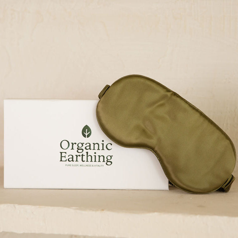 Organic Silk Pillowcase Duo + Eye Mask Bundle | 2 Silk Pillowcases & Silk Eye Mask grounding product for sleep, stress relief and recovery | Organic Earthing