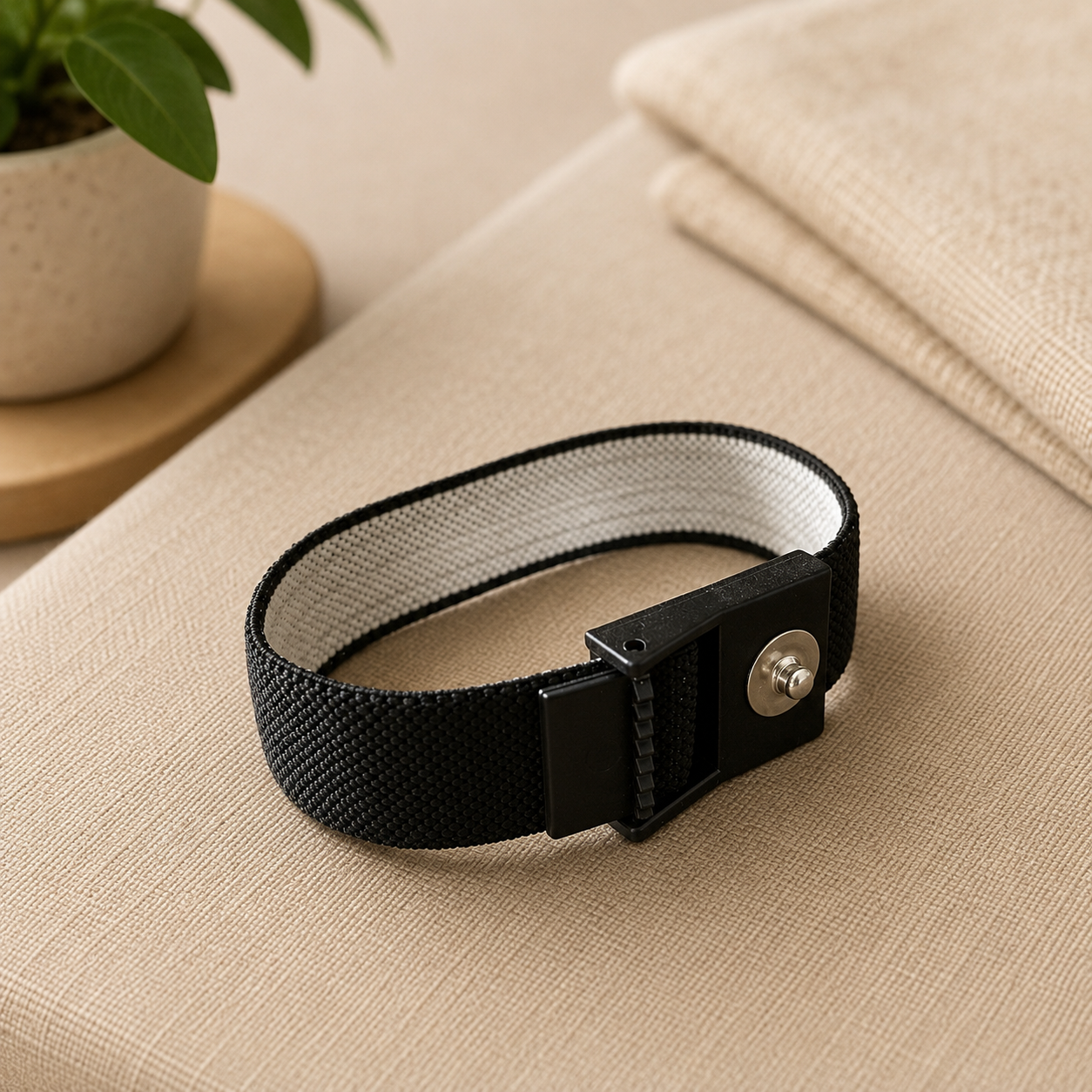 Grounding Wristband | Earthing Bracelet | Copper Backed | EMF Support