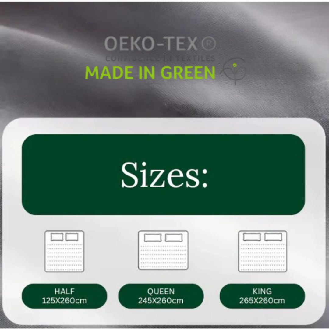 Organic Grounding Sheets for Bed | Earthing Sheet (flat) | Half Queen King | Organic Bamboo + Silver